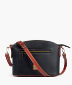 Load image into Gallery viewer, Black and rust dome cross-body bag
