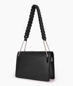 Load image into Gallery viewer, Black loop strap shoulder bag
