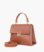 Load image into Gallery viewer, Brown mini top-handle bag
