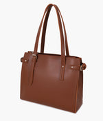 Load image into Gallery viewer, Brown satchel tote bag
