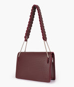 Load image into Gallery viewer, Burgundy loop strap shoulder bag
