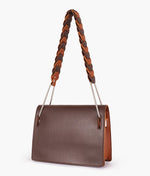 Load image into Gallery viewer, Dark brown loop strap shoulder bag
