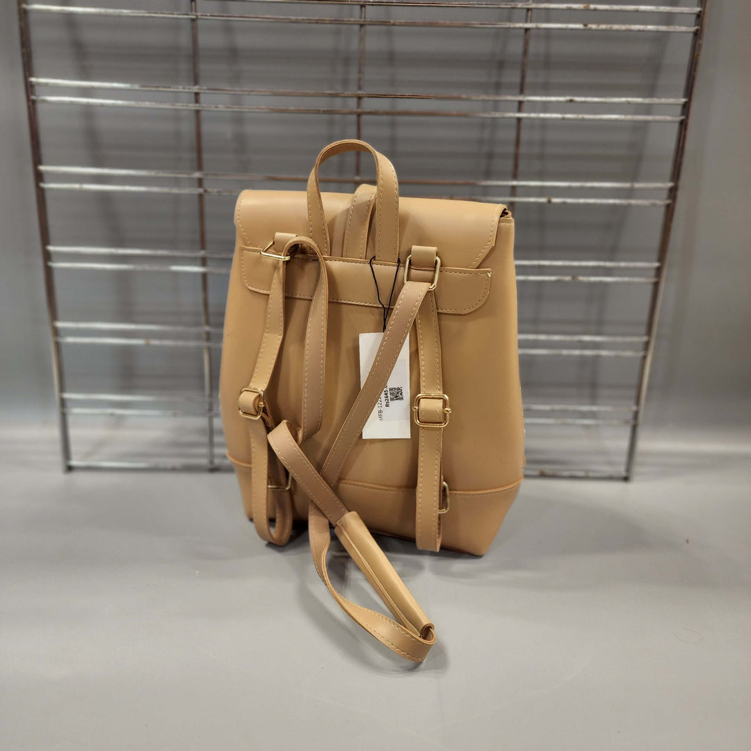 Beige Backpack With Satchel